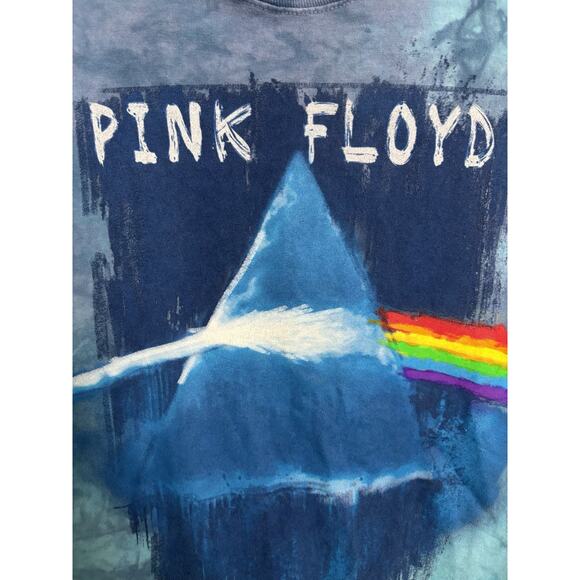 Liquid Blue Pink Floyd Tie Dye Band T-shirt Size Medium Prism Paint - Picture 4 of 5